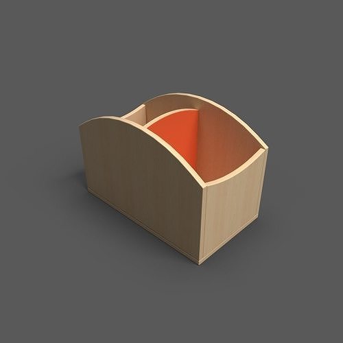 Small Album Bin Single Low-poly 3D model