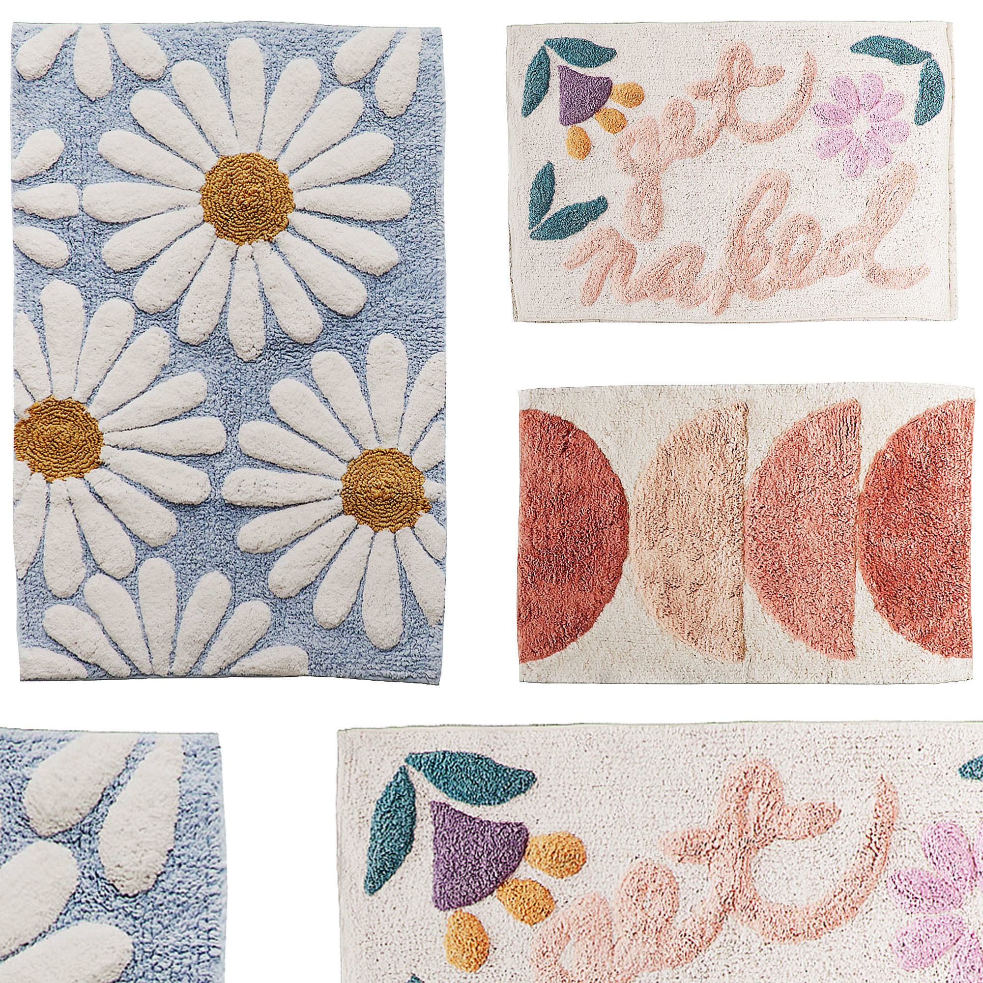 Urban Outfitters Bath Mats Set 2 3D model CGTrader