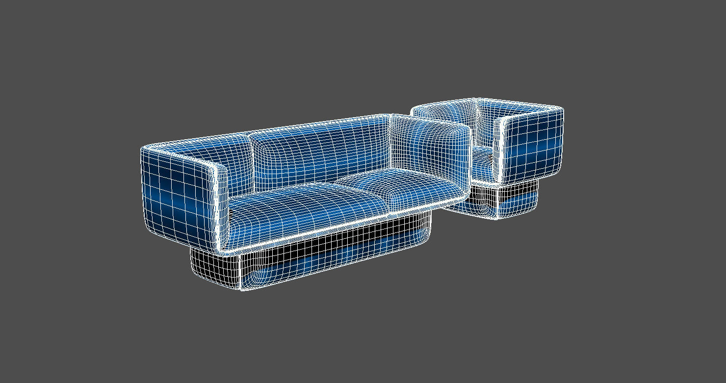 Block sofa and armchair by Mut Design 3D model CGTrader