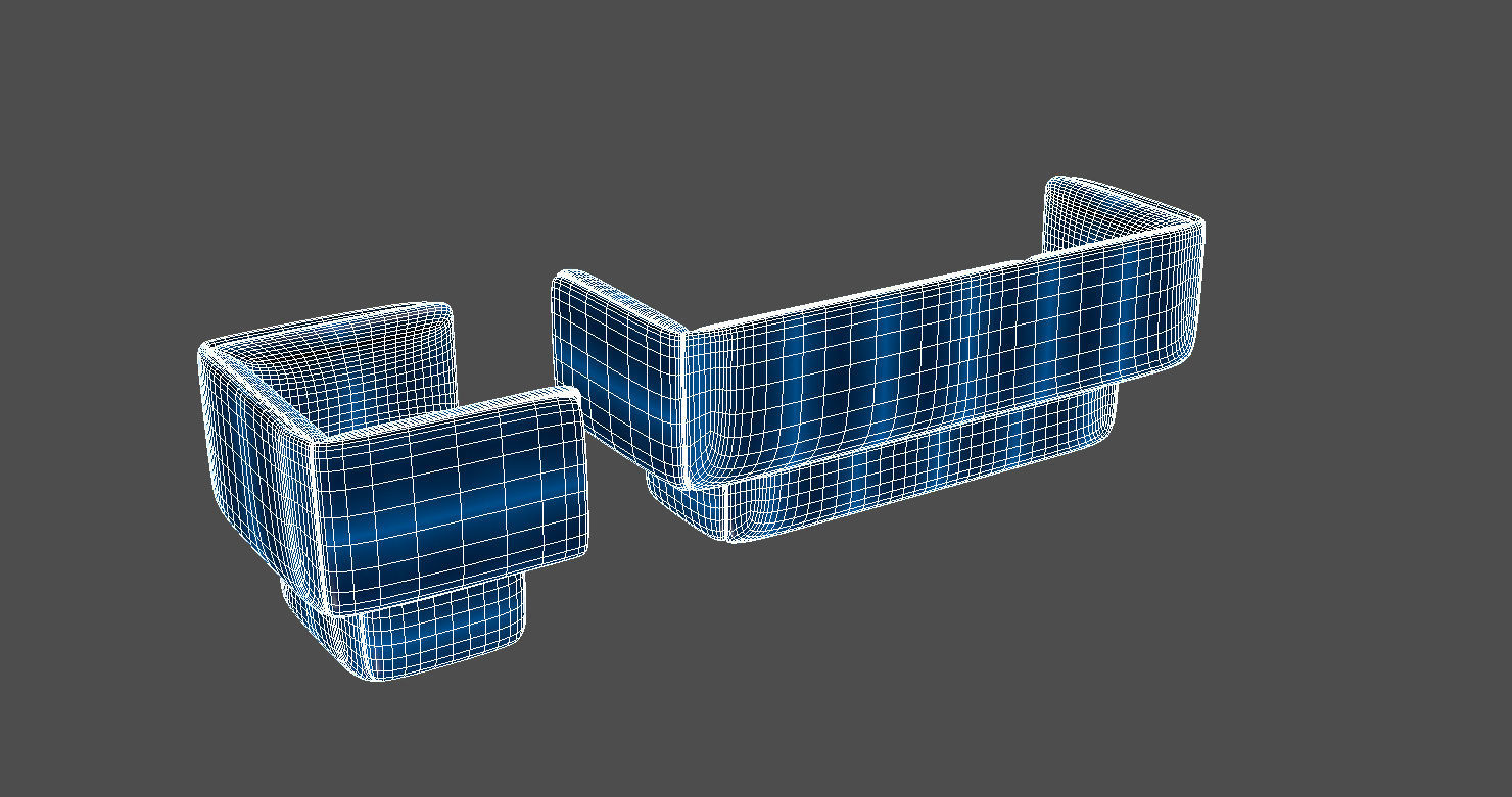 Block sofa and armchair by Mut Design 3D model CGTrader