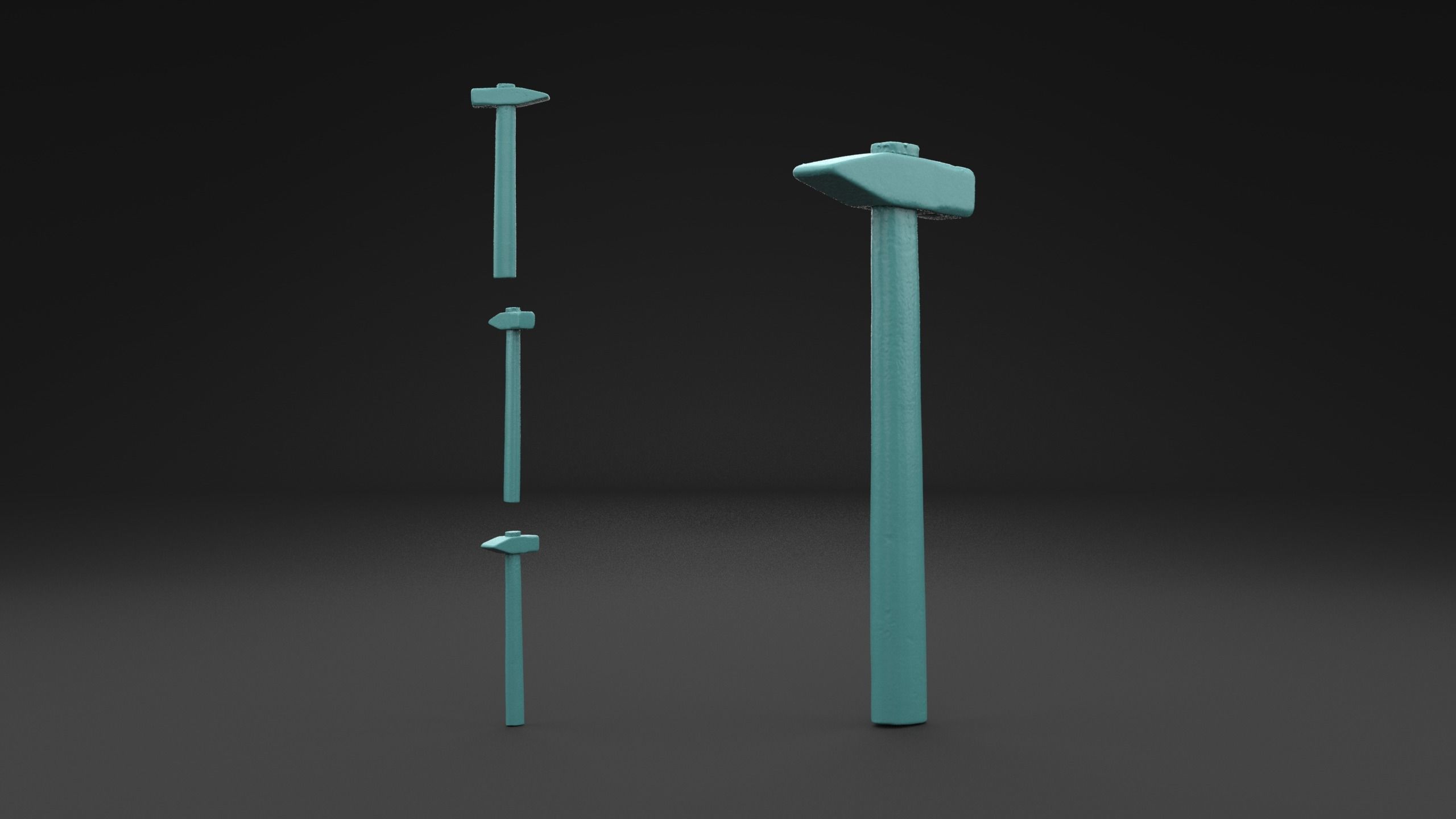 Scanned Old Damaged Hammer 3D Print Model