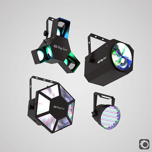 professional projectors stage light for theaters clubs scene 3D model ...