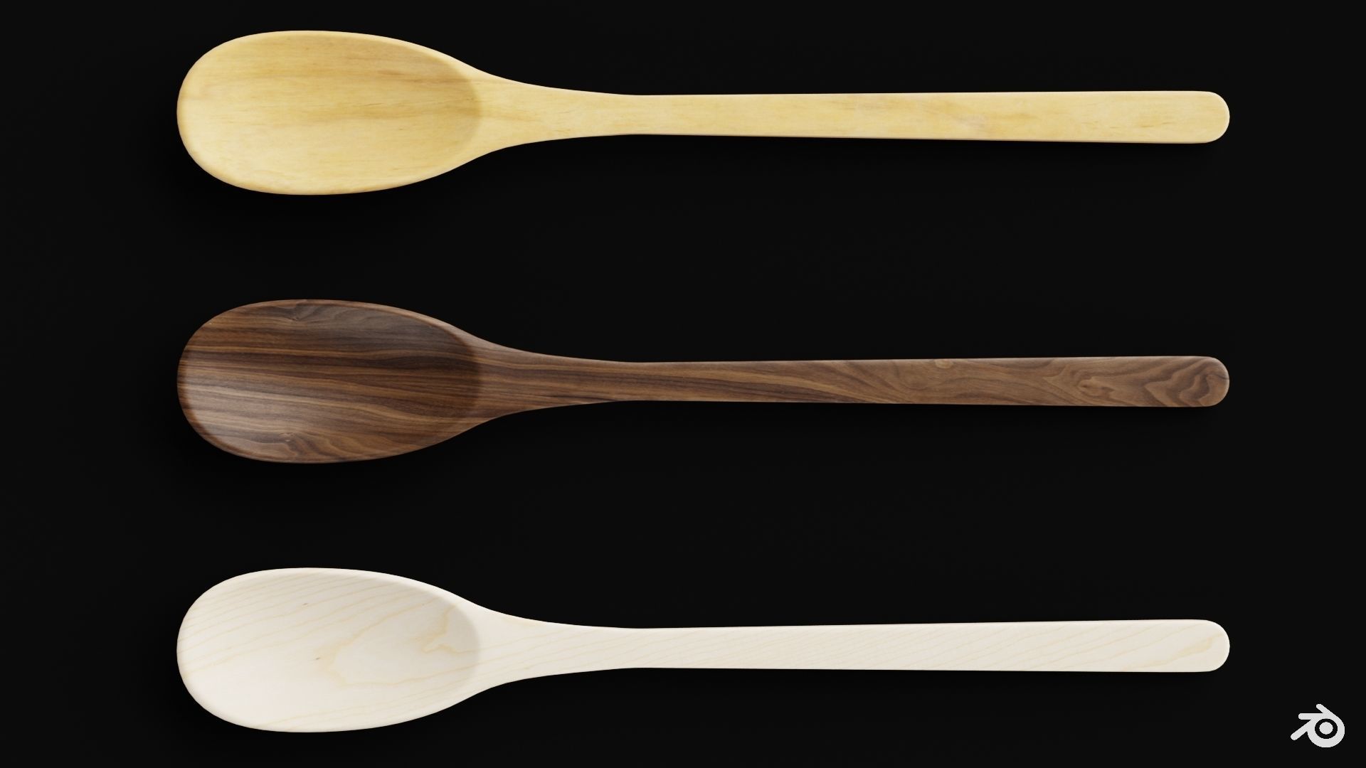 3D model Wooden Spoons VR / AR / lowpoly CGTrader