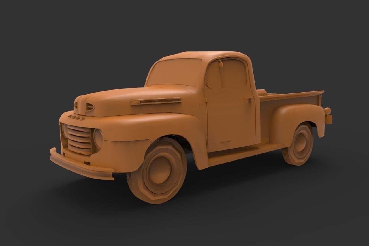 3D printable model 1950 Ford F1 pickup | CGTrader