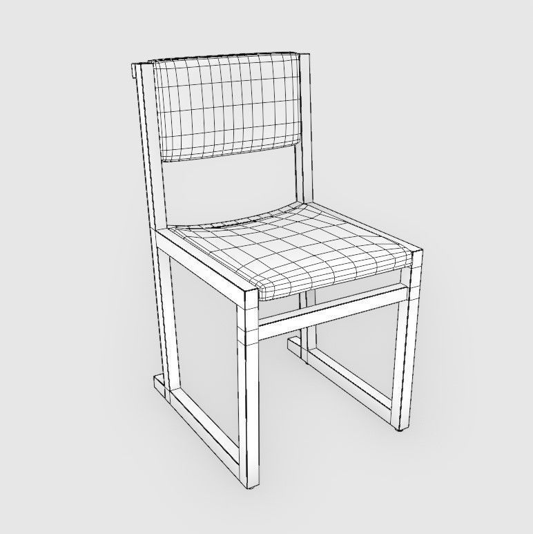 3D model Camerich Emily dining chair - fabric seating cushion version ...