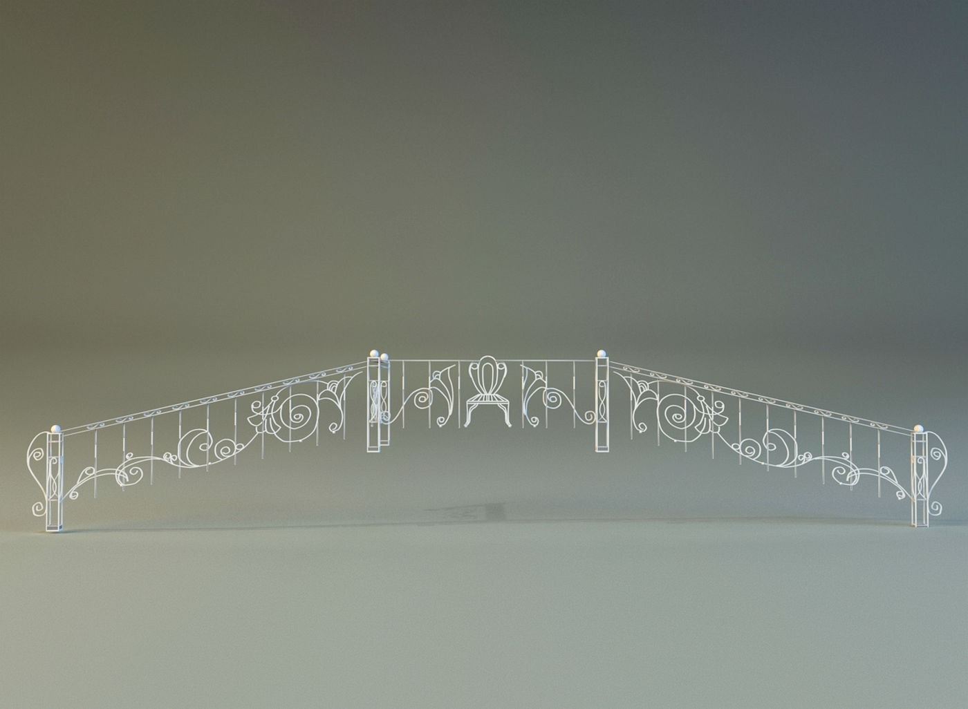 Forged railing 3D model | CGTrader