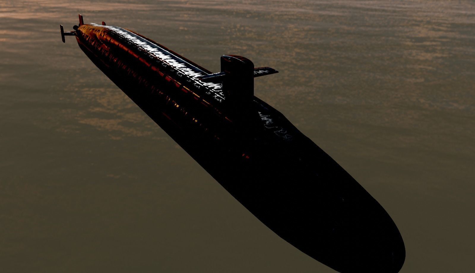 3D PBR Ohio Class Nuclear Submarine Model CGTrader