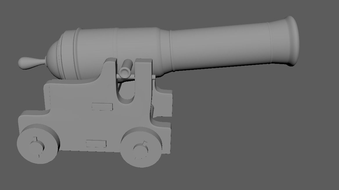 Ship Cannon 3D model CGTrader