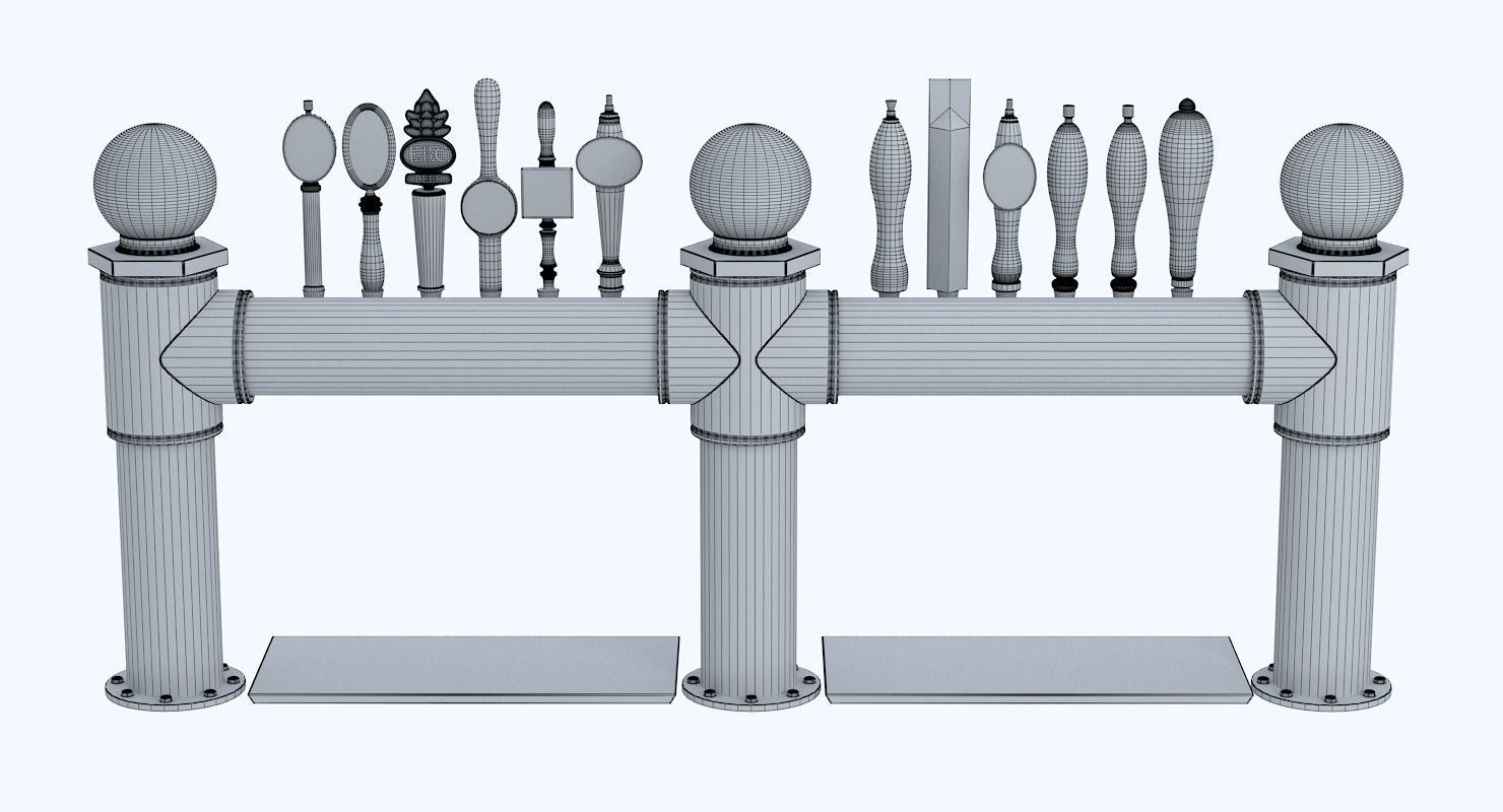 Industrial Draft Beer Towers 3D model CGTrader