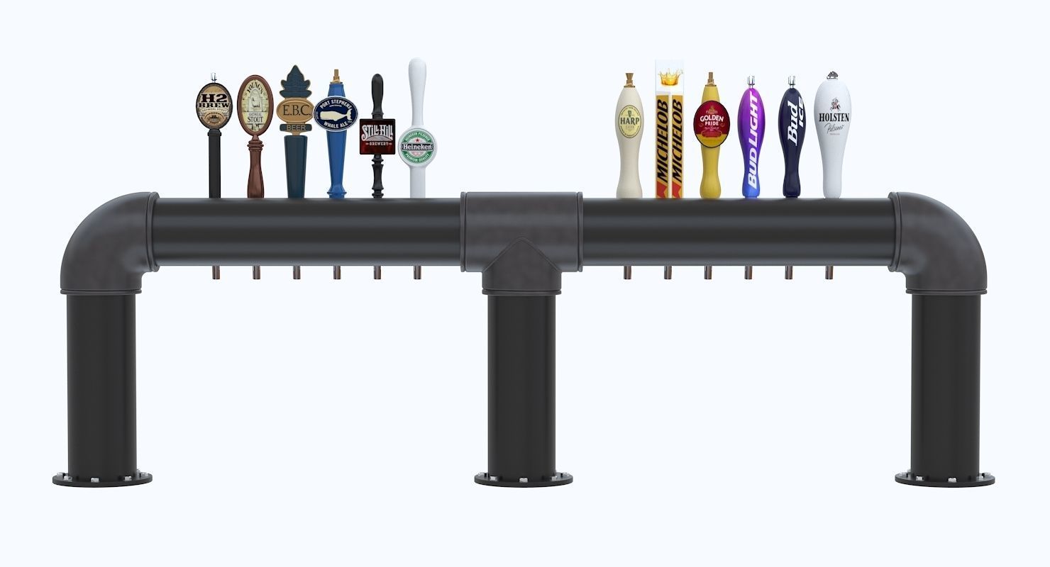 Industrial Draft Beer Towers 3D model CGTrader