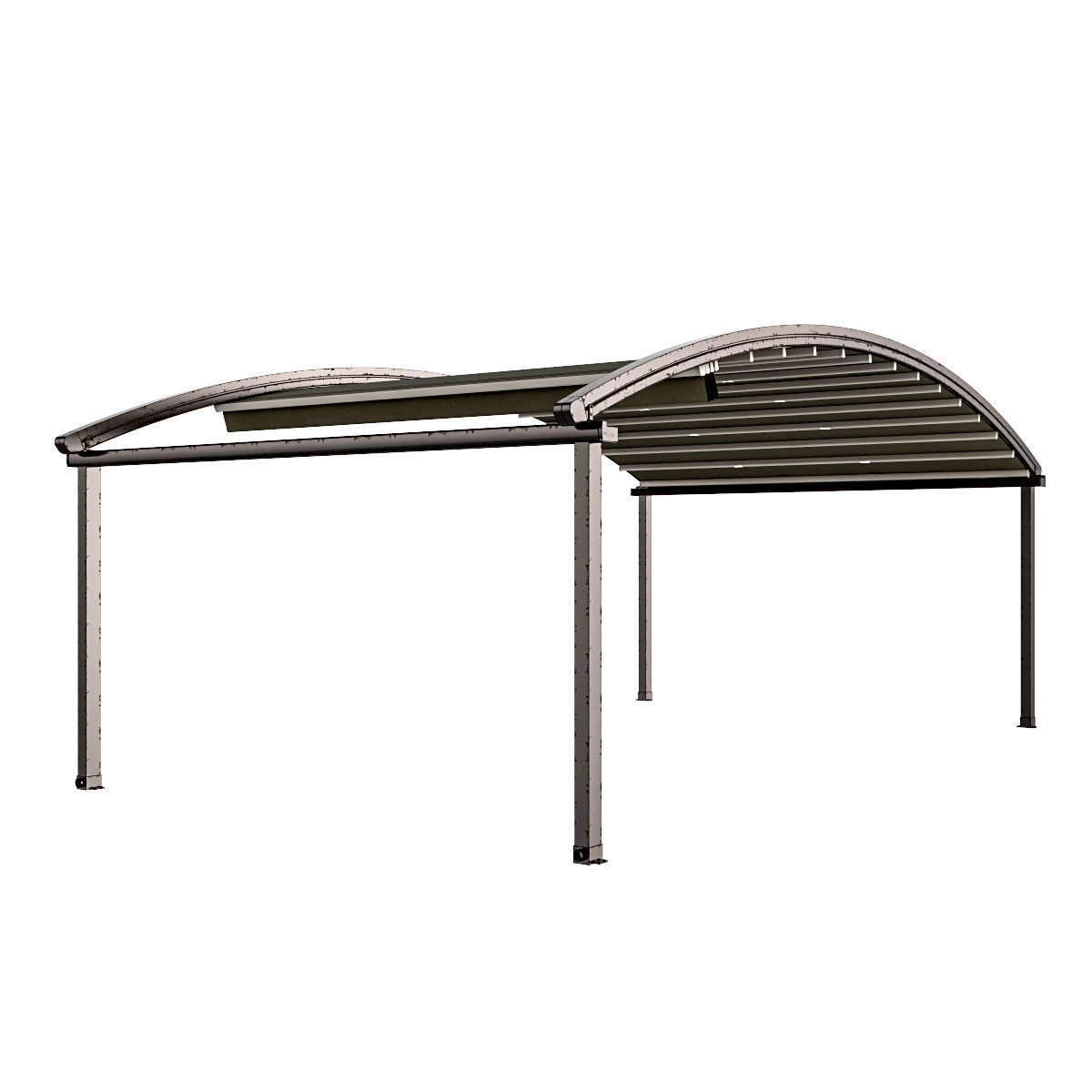 Motorized Pergola 4 worn steel