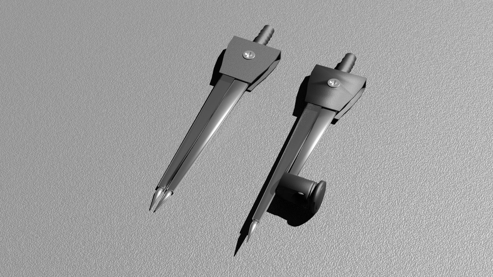 3D model compass and divider VR / AR / lowpoly CGTrader