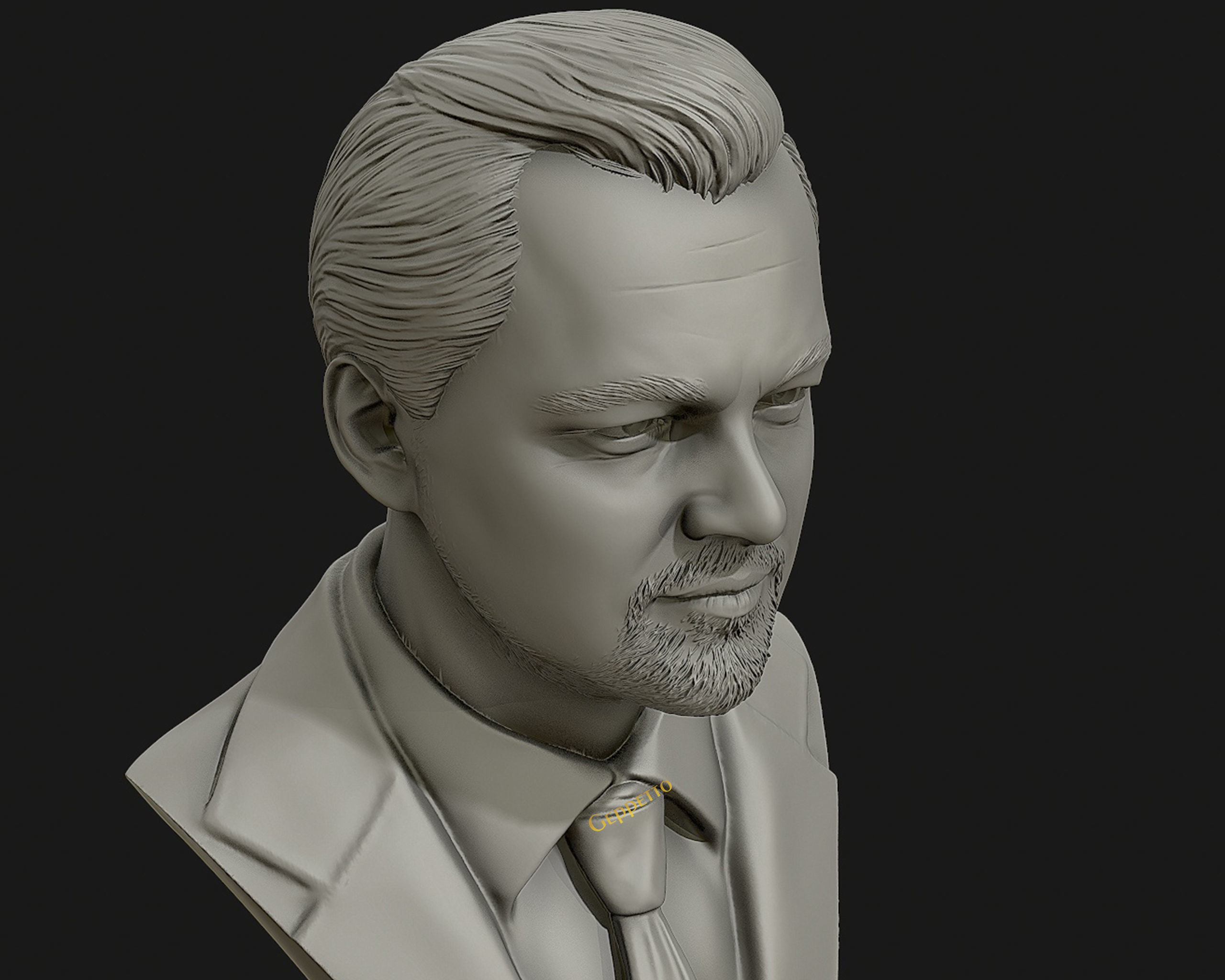 Leonardo DiCaprio 3D Sculpture Model ready to 3D print 3D model 3D ...