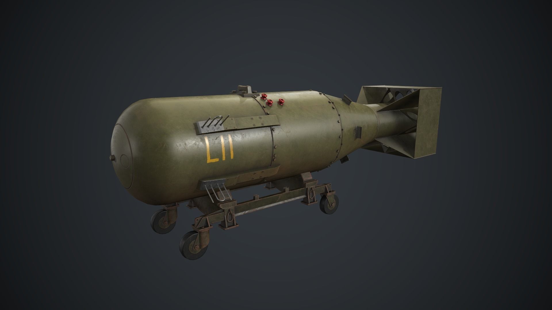 Little Boy atomic bomb PBR Game Ready