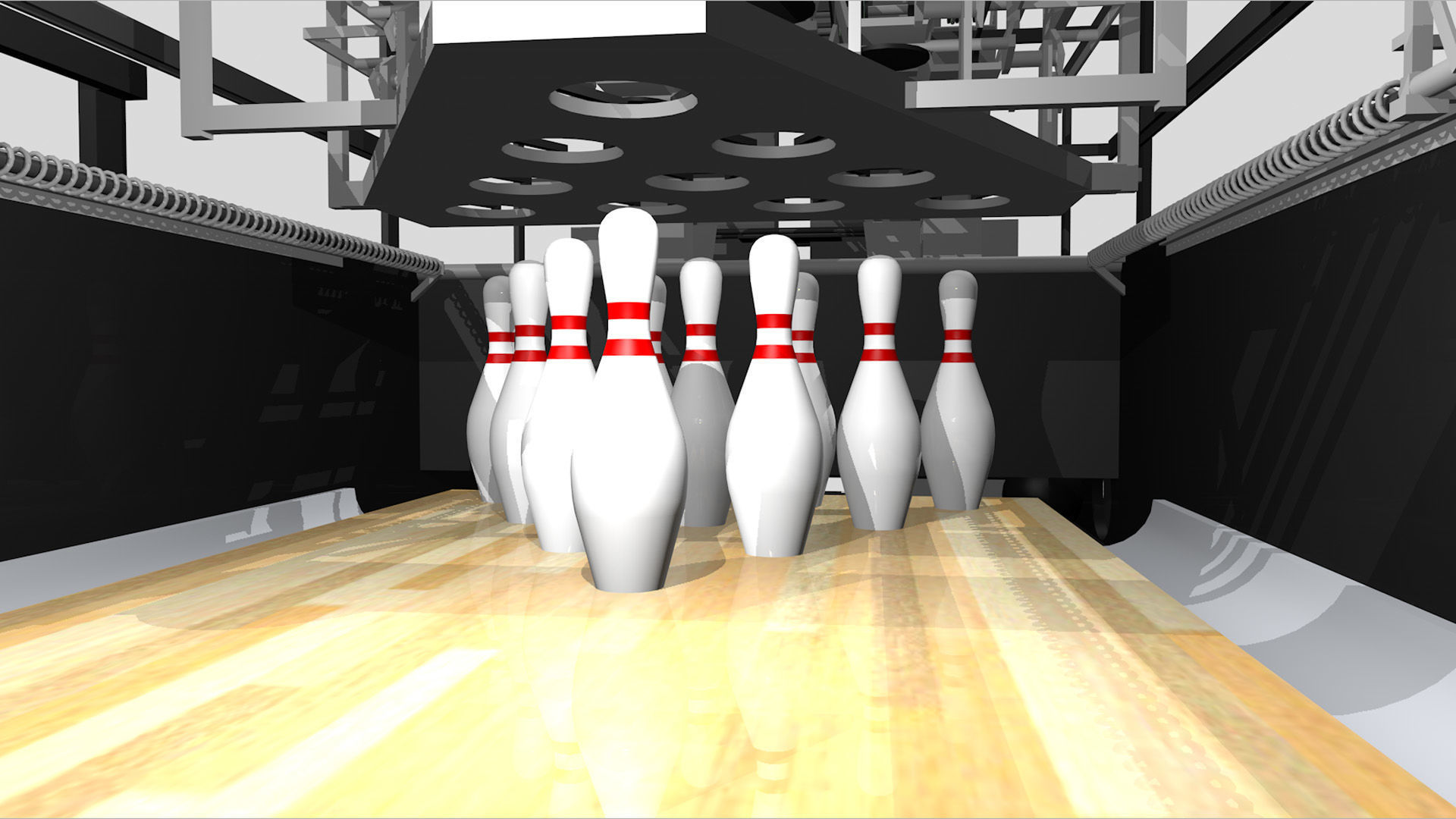 3D Bowling Pinsetter GSX Style CGTrader