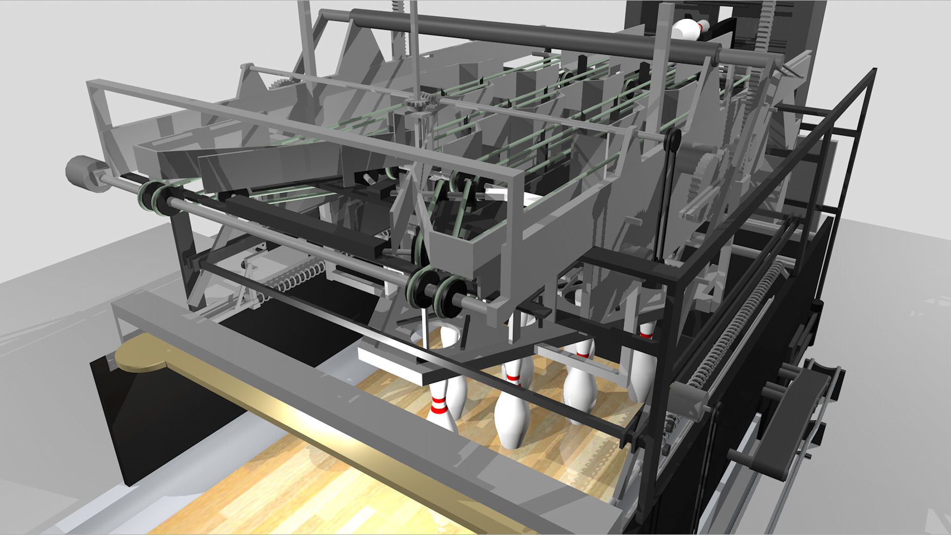 Bowling Pinsetter GSX Style 3D model CGTrader