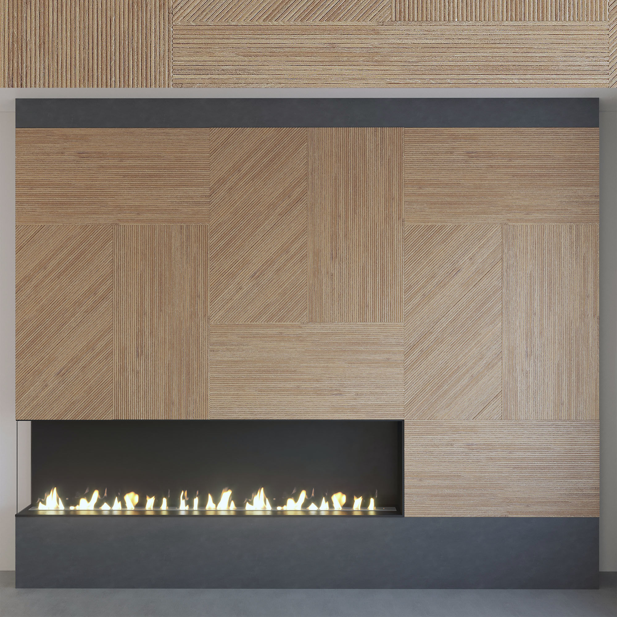 Wall Panel Set 118 Fireplace