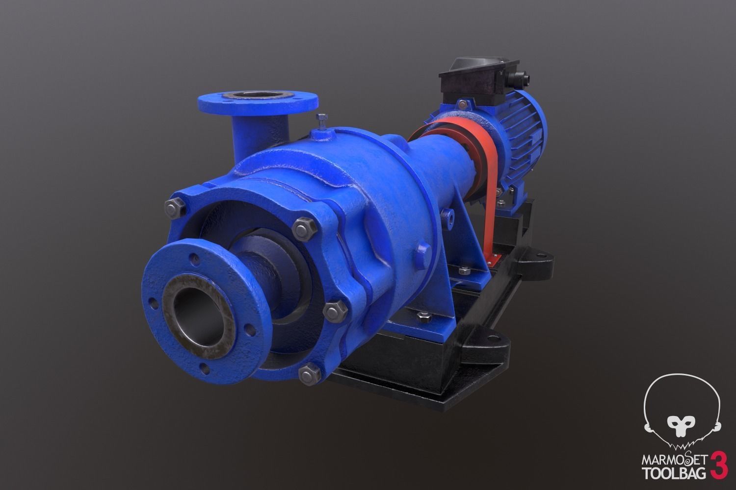 Centrifugal console pump free 3D model | CGTrader