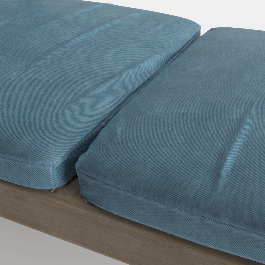 Pool Deck Chaise Lounge Wood Base 3D model CGTrader