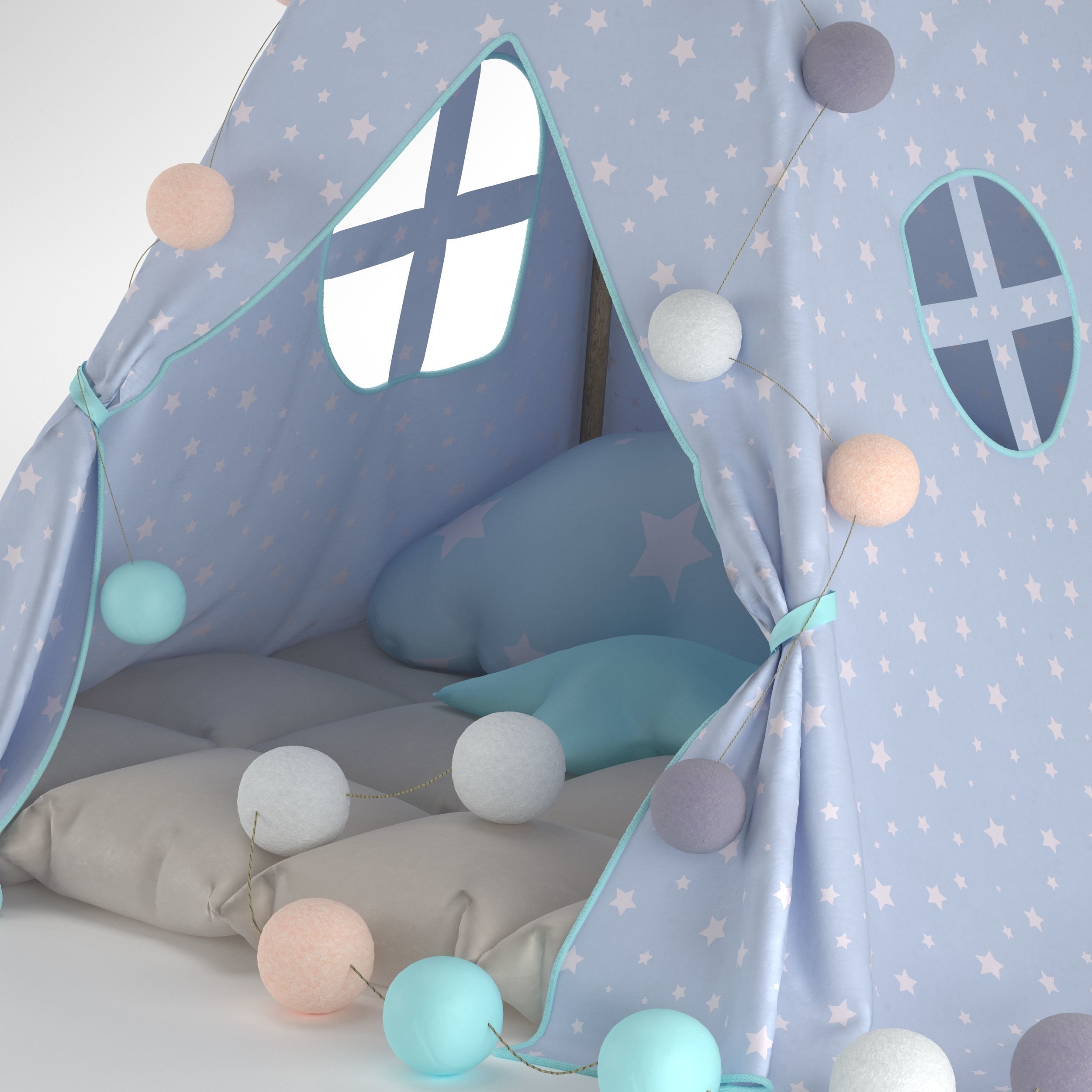 Childrens wigwam 3D model CGTrader