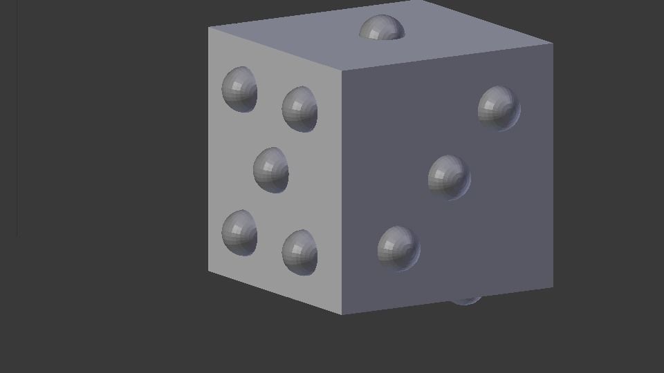 3D model A pair of dice 3d model blender software VR / AR / lowpoly