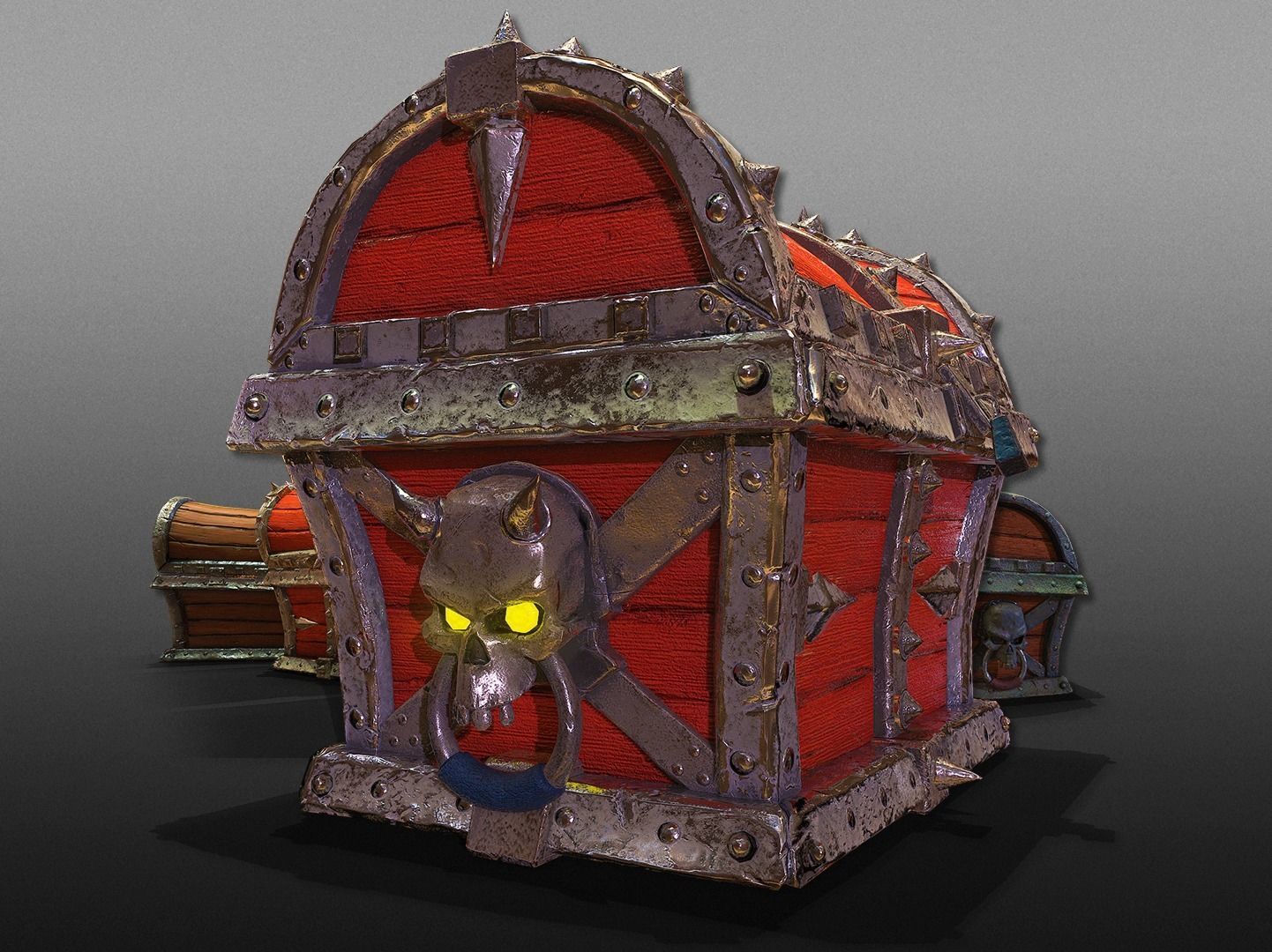 3D model 3D Pirate Chests Game Ready VR / AR / lowpoly CGTrader