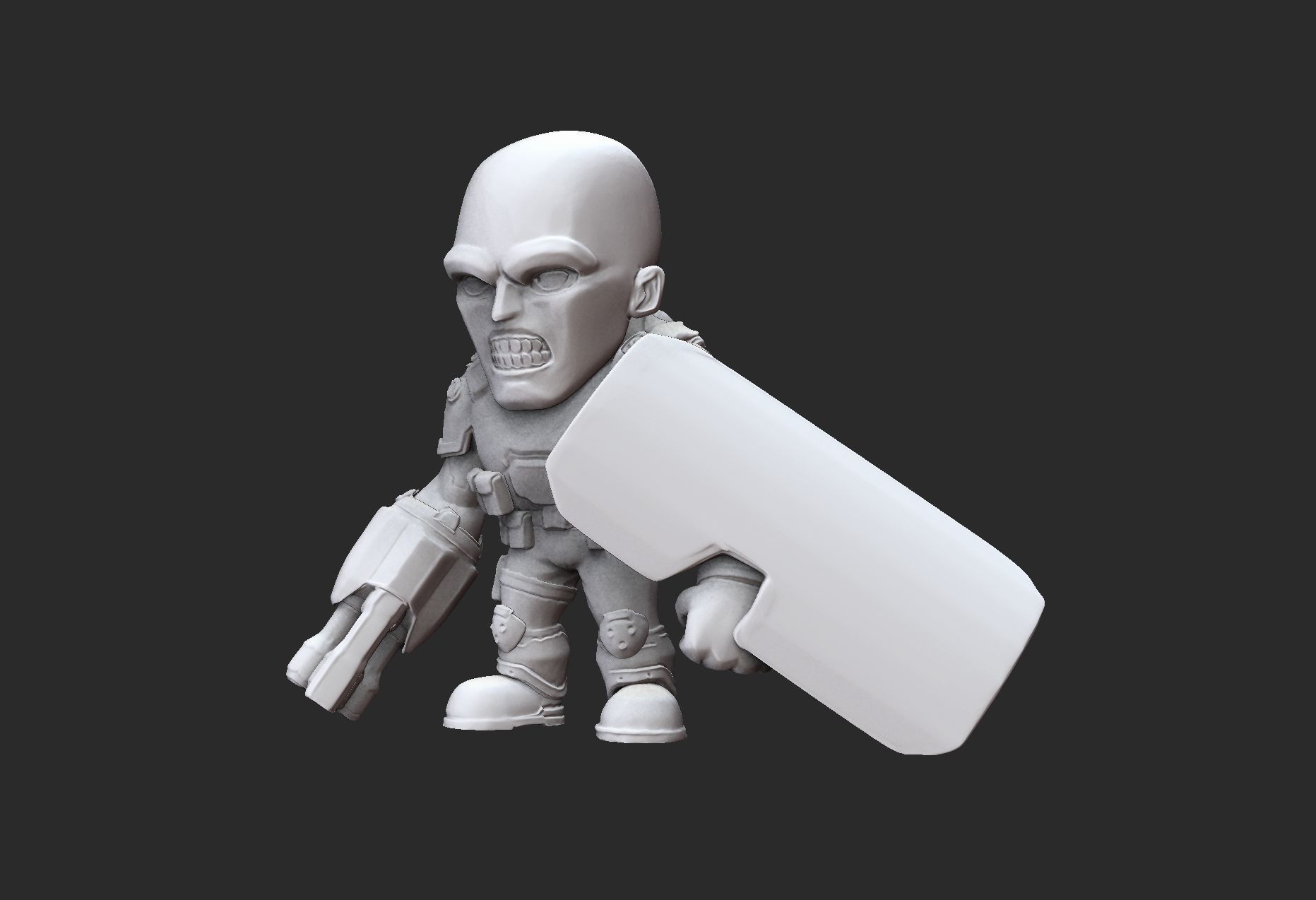 Shield Soldier Doom Collectable Toy 3D Model STL File