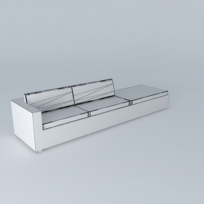 Sofa Fiber free 3D model CGTrader