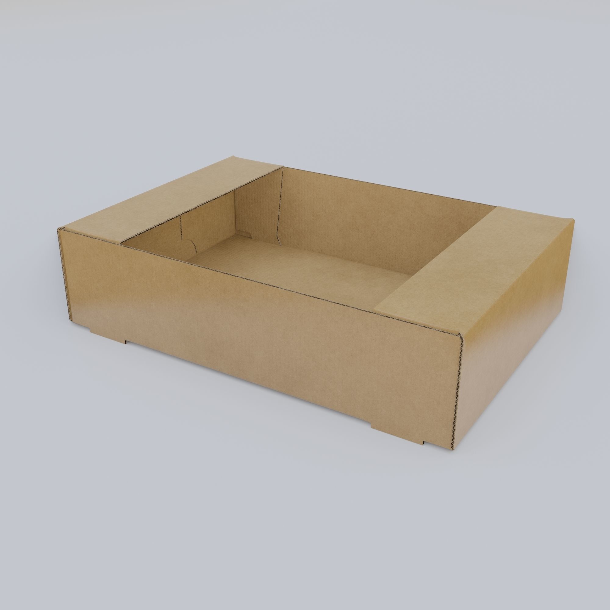 Cardboard tray for products 3D model CGTrader