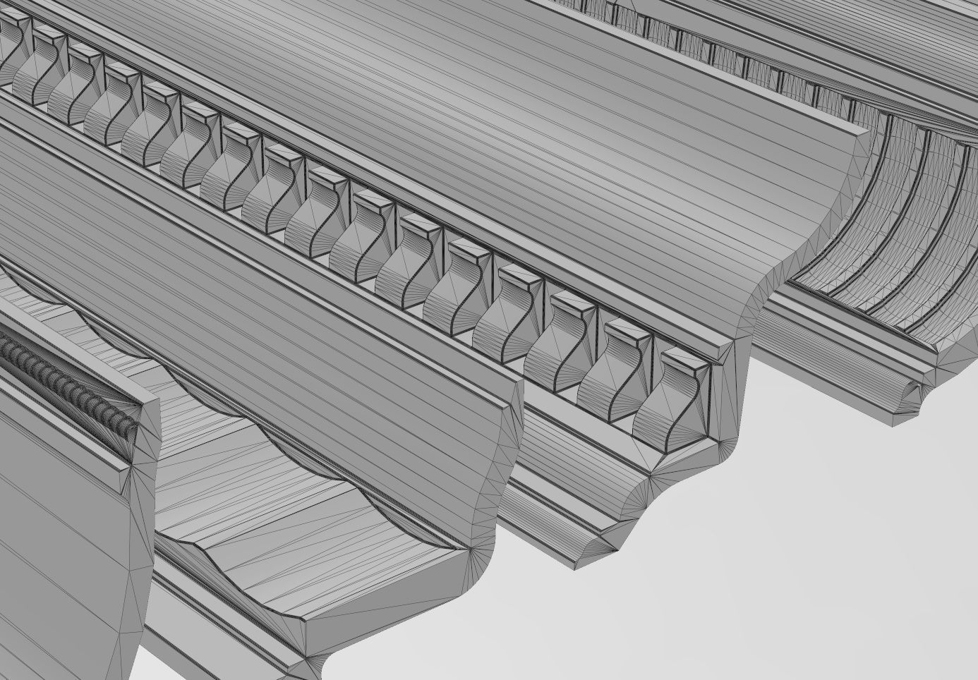 12 classical cornices and friezes for plaster and wood workings 3D ...