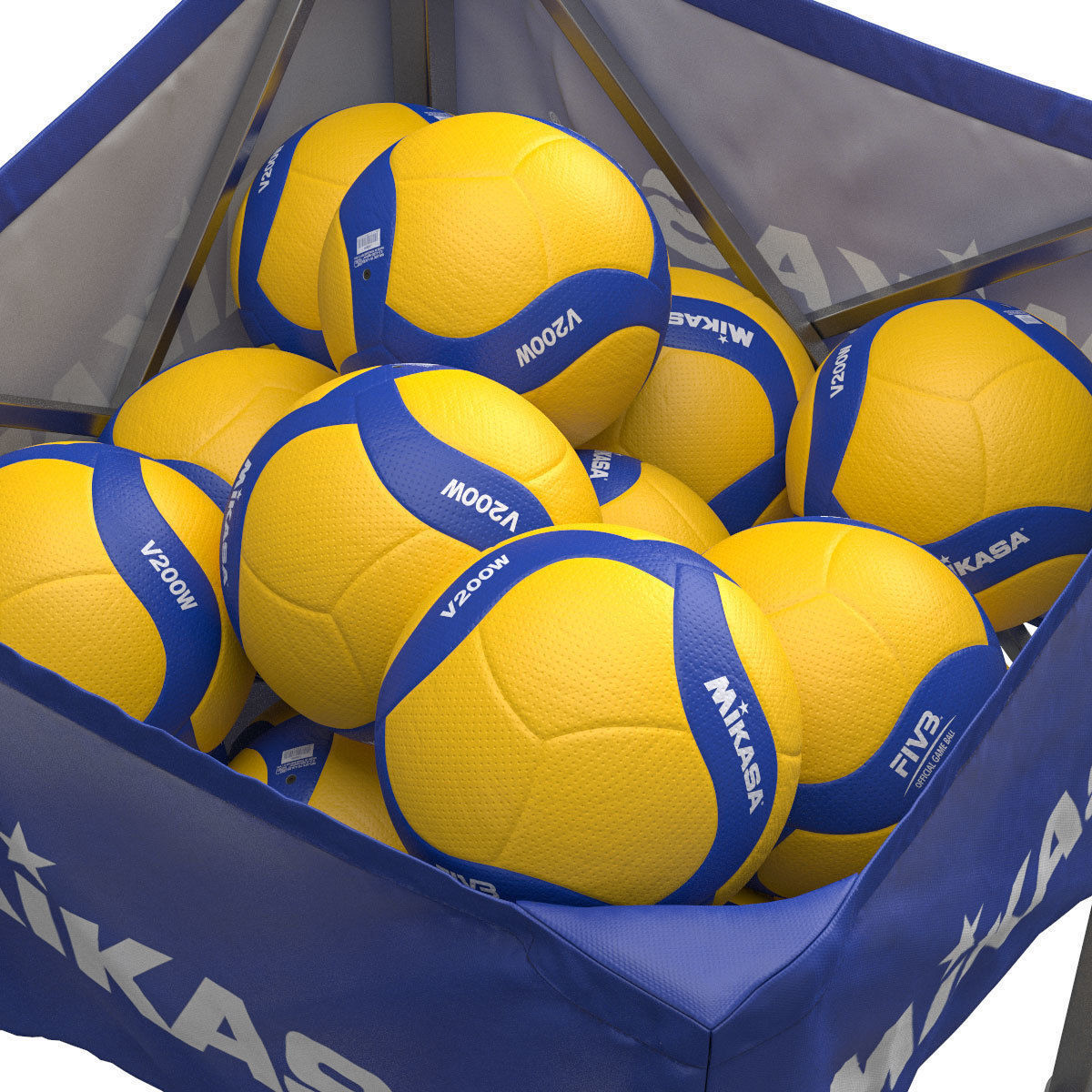 Mikasa volleyball cart 3D model CGTrader