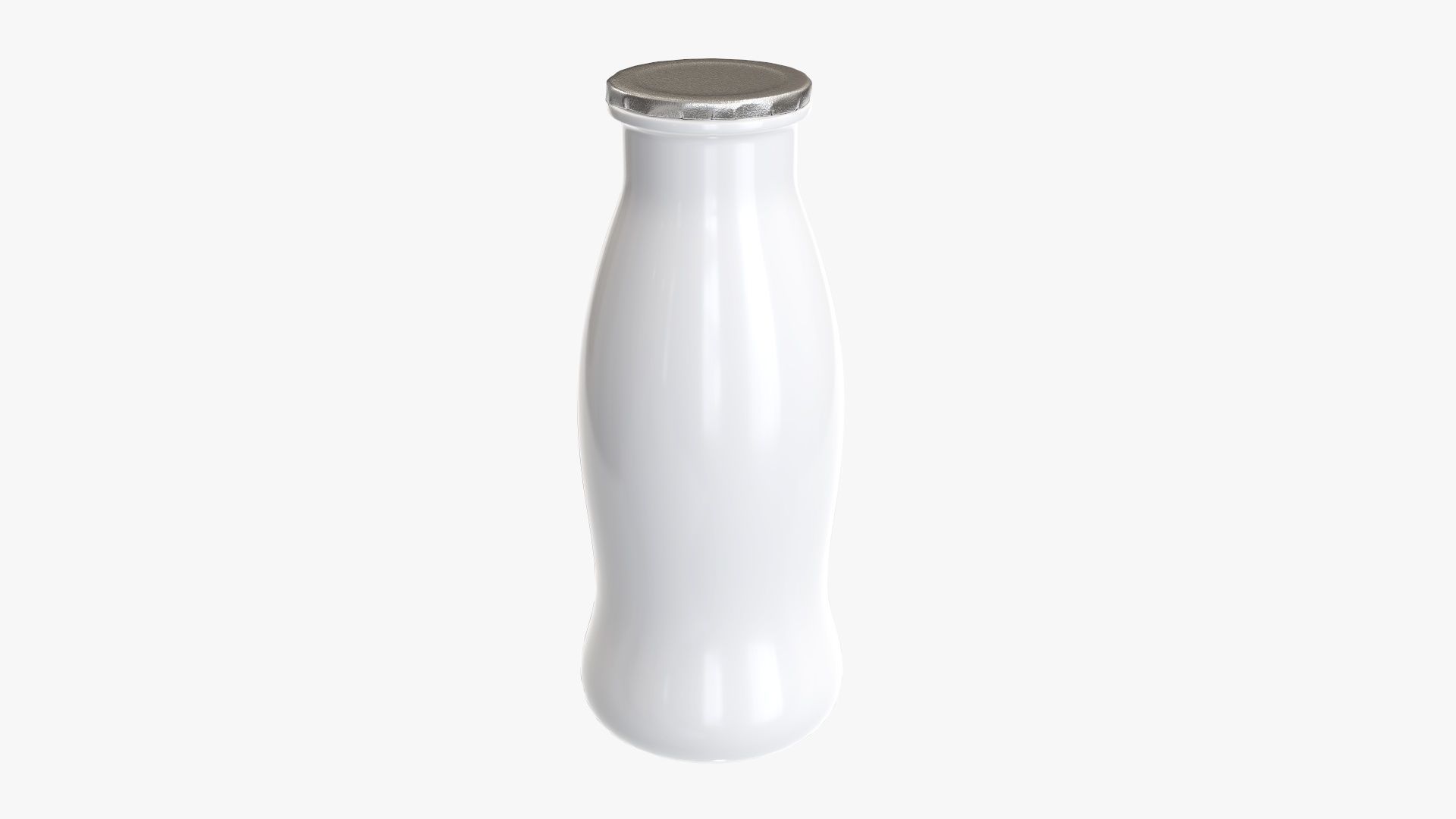 Small plastic yoghurt bottle unopened mock up