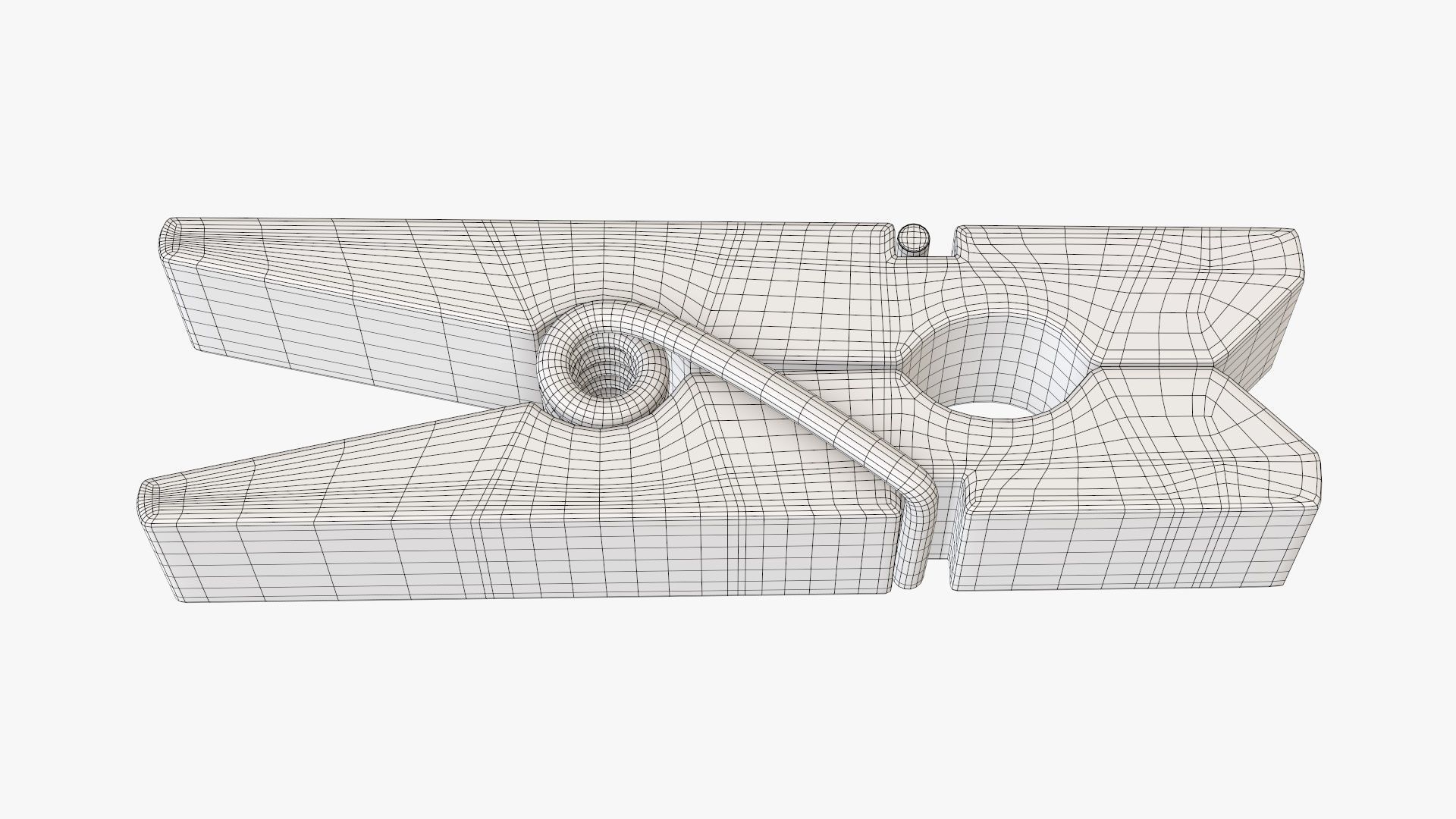 Clothespin wooden clothes peg 3D model | CGTrader