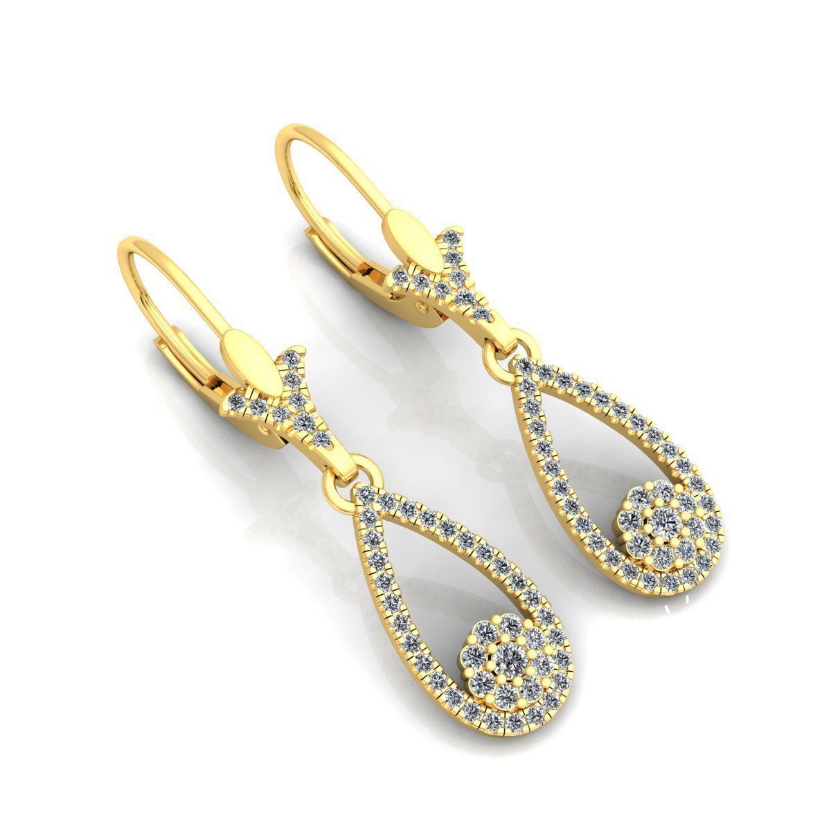 3D printable model Long Fancy Earring With English Lock