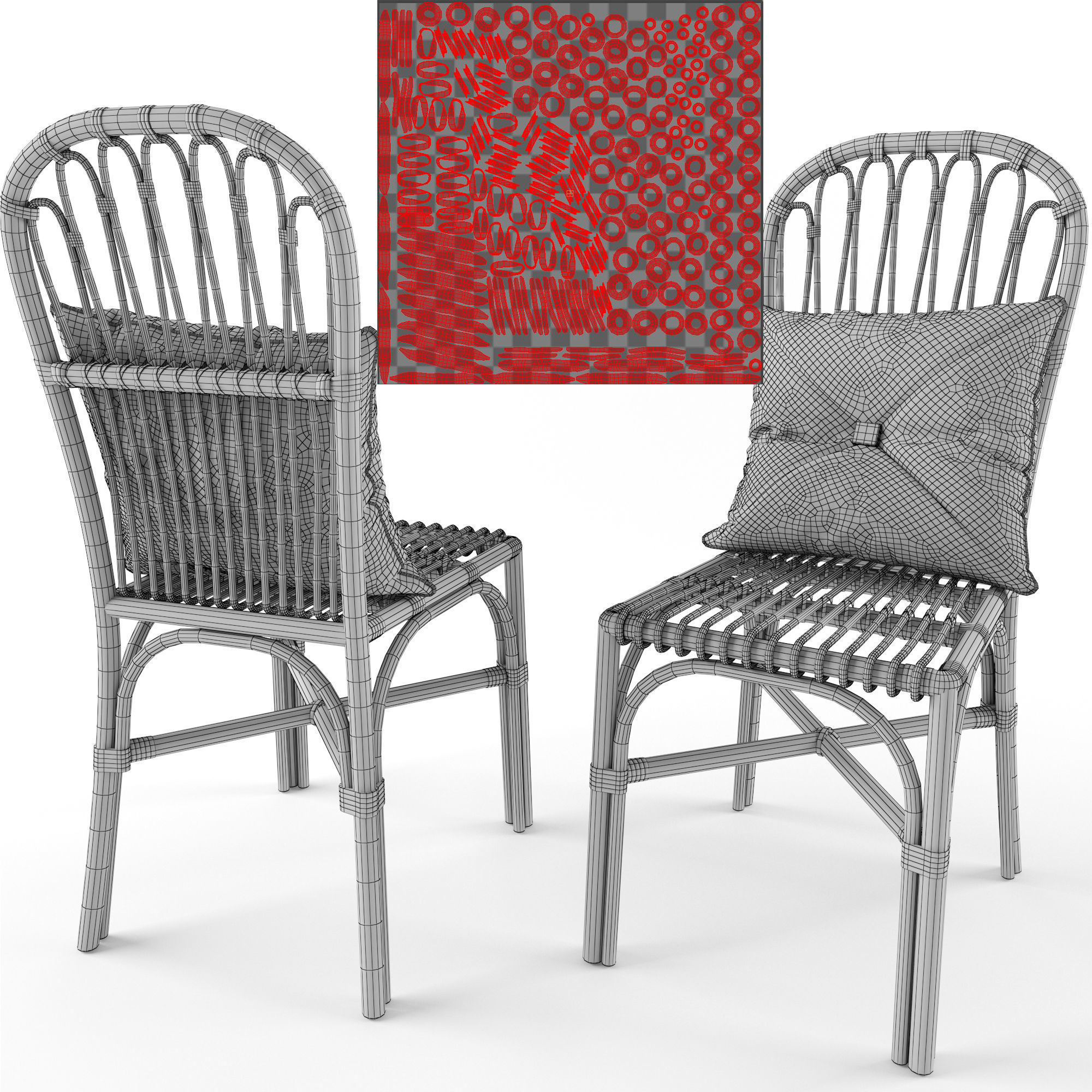 Cuprina Rattan Dining Chair Light Brown 3D model CGTrader