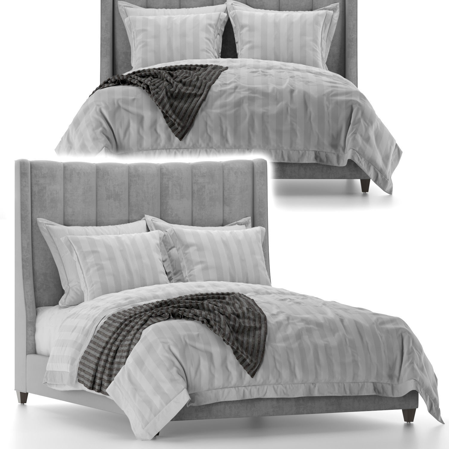Arhaus hayworth bed 3D model CGTrader