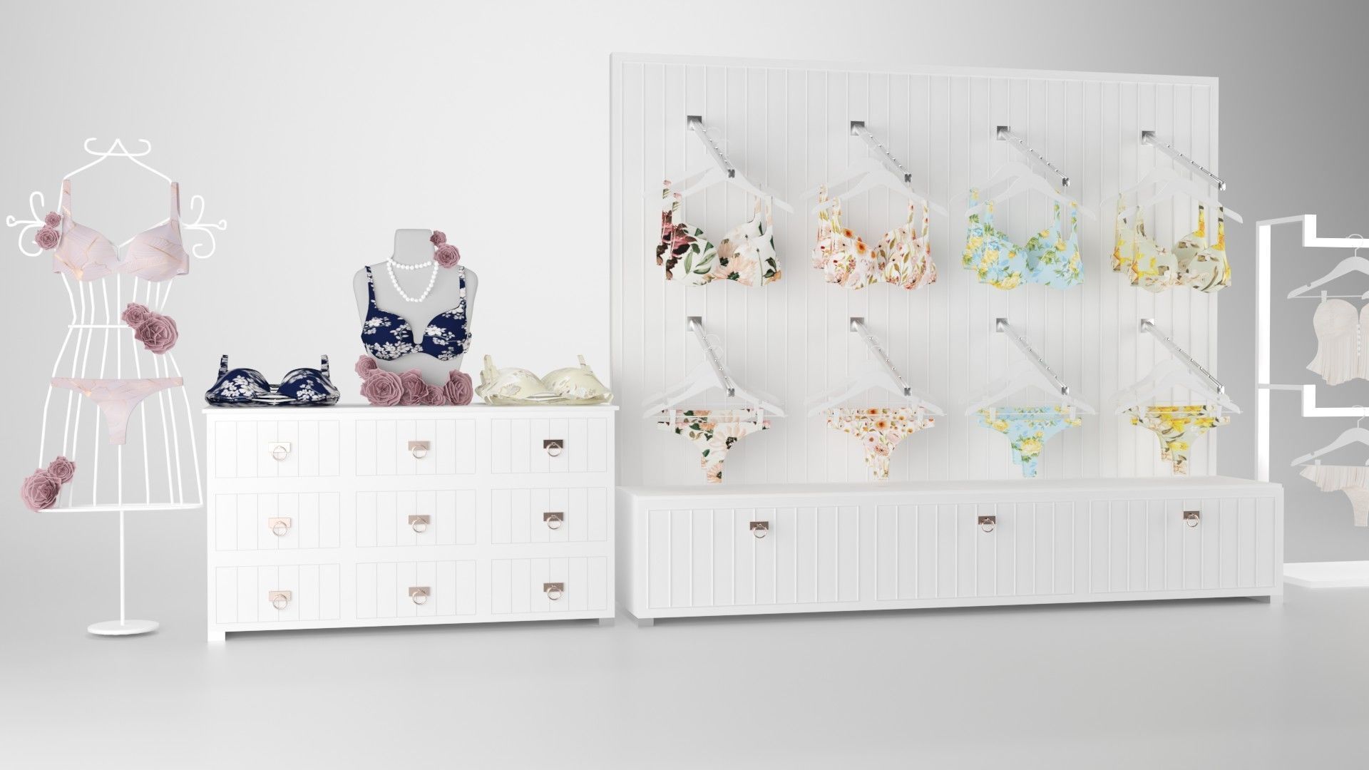 underwear boutique interior 3Dmodel