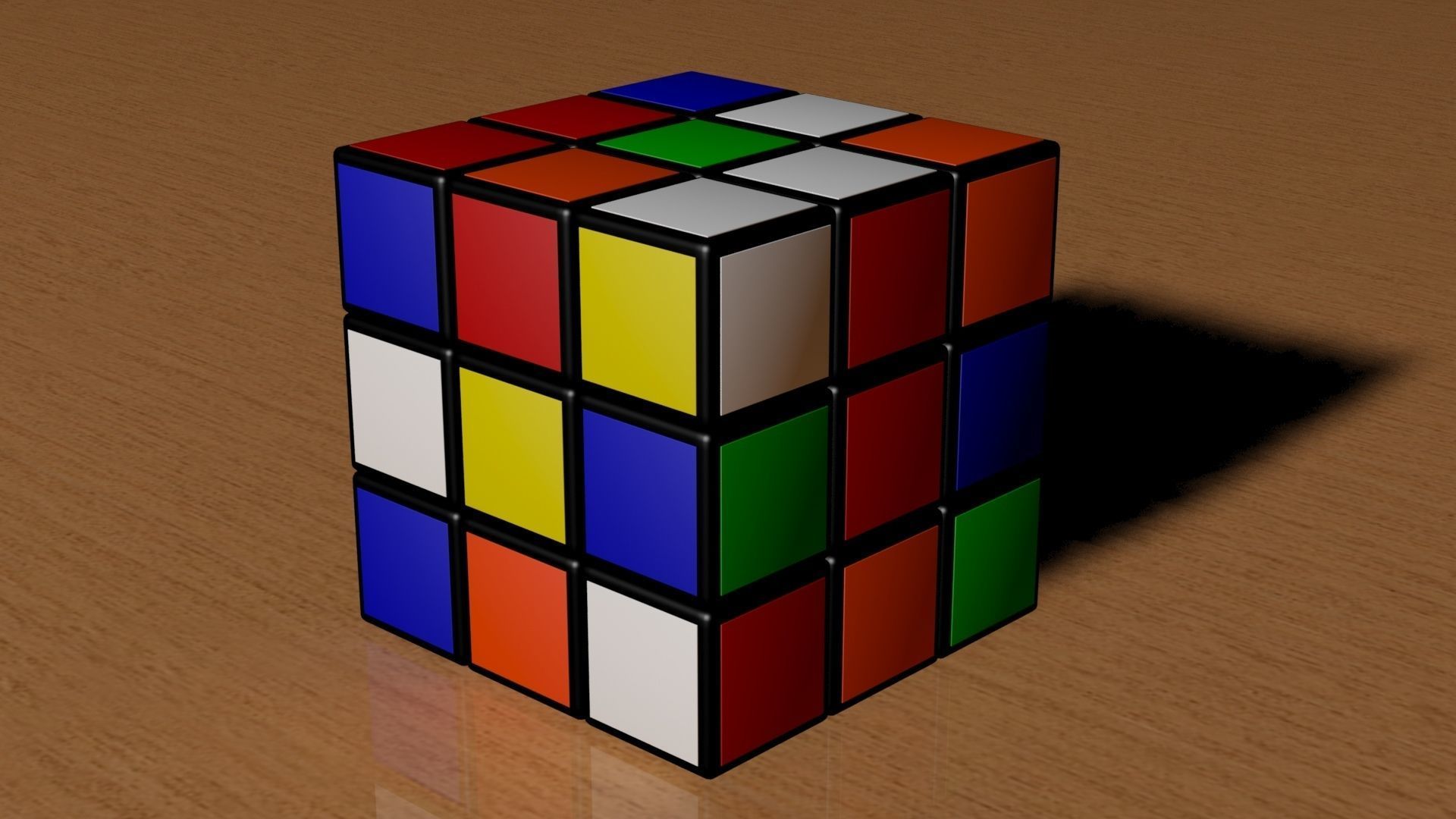 3x3 Scrambled Rubiks Cube 3D Model CGTrader