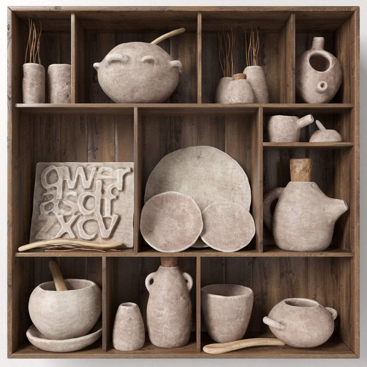 Dishes clay rack n3