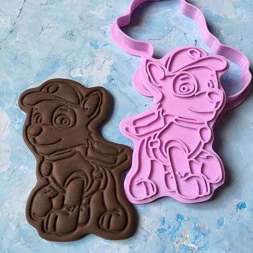 Paw Patrol Cookie Cutter Details Rocky 3D print model 3D model 3D