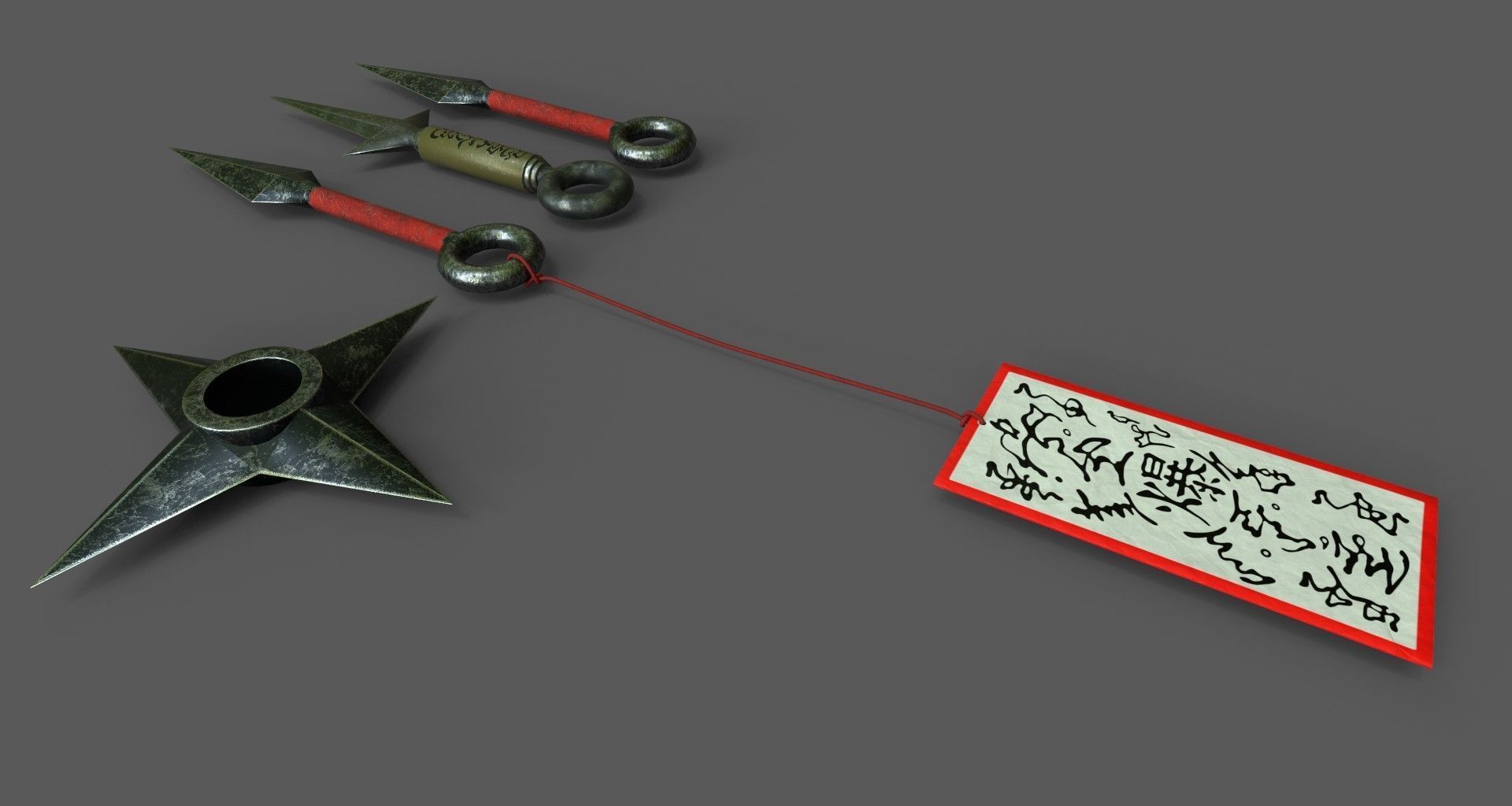 3D model Naruto Throwing weapon pack VR / AR / lowpoly CGTrader