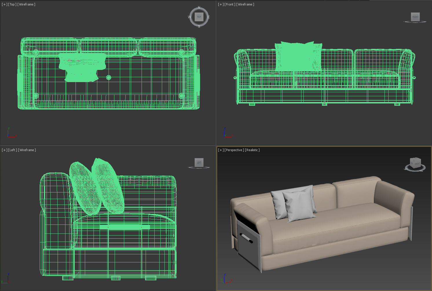 Fendi Casa Benson Tailor Sofa 3D model CGTrader
