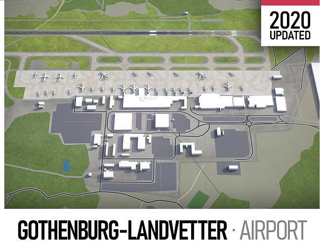 3D model Gothenburg Airport VR / AR / lowpoly CGTrader