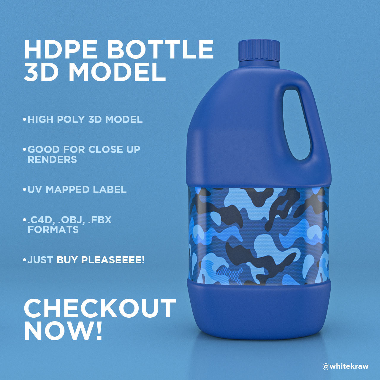 HDPE Plastic Bottle Can