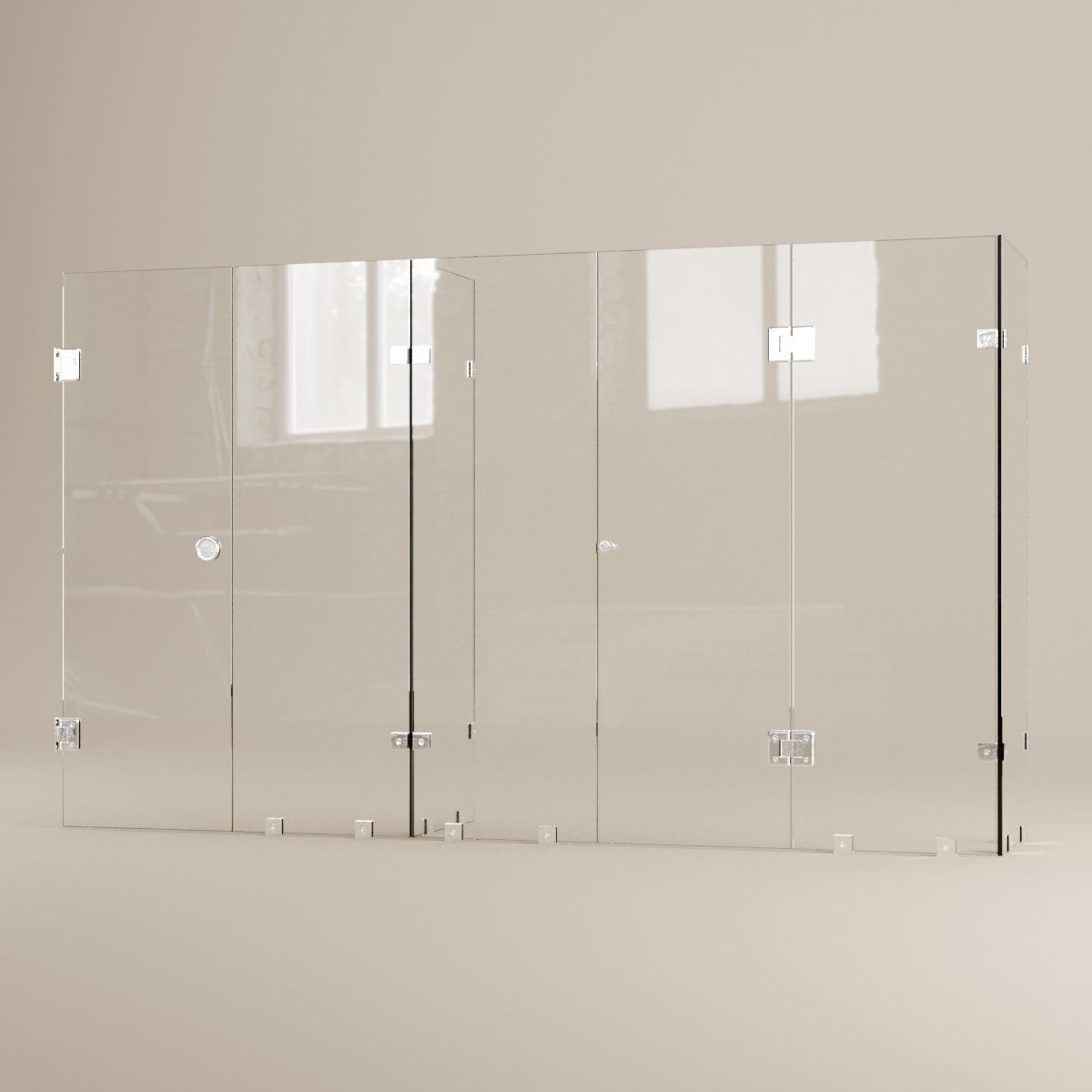Bathroom glass accessories