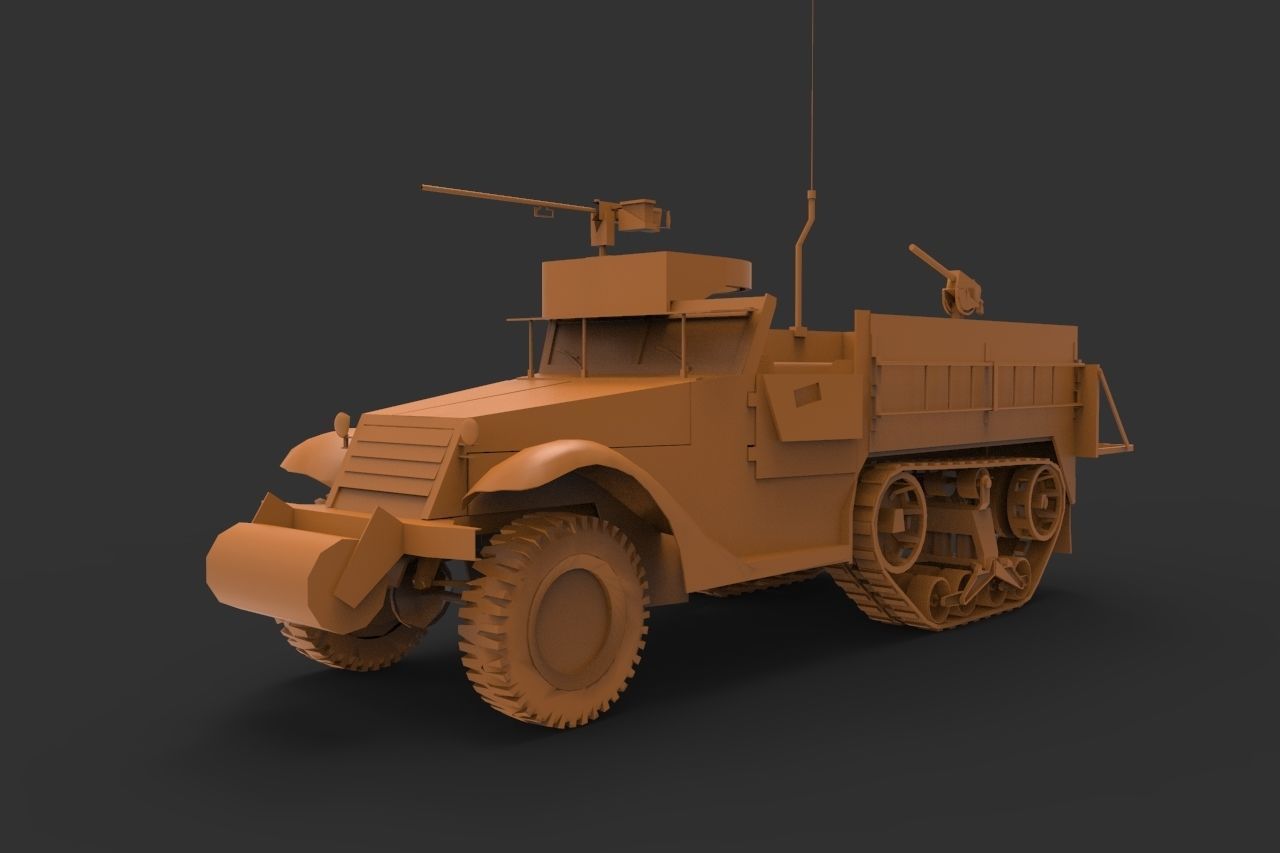 3D printable model m3 scout car | CGTrader