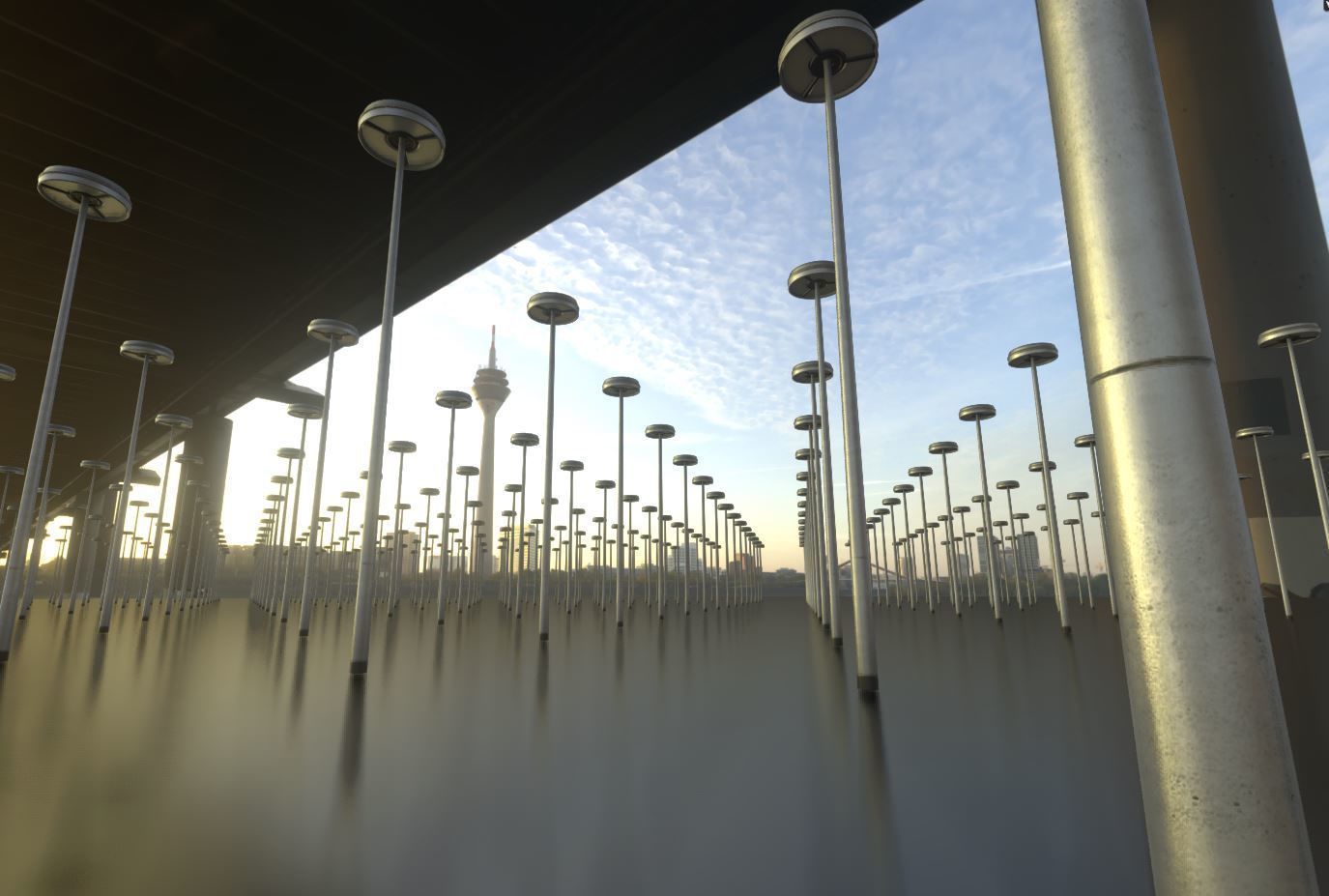 Street Light -1- Low-poly 3D model