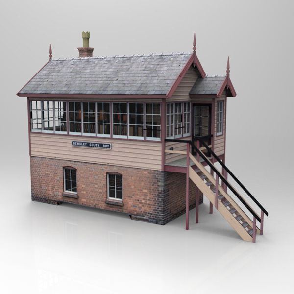 GWR Signal Box 3D Model OBJ