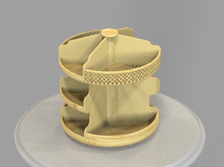 Wooden Kitchen or Restroom Food Organizer 3D model 3D printable | CGTrader