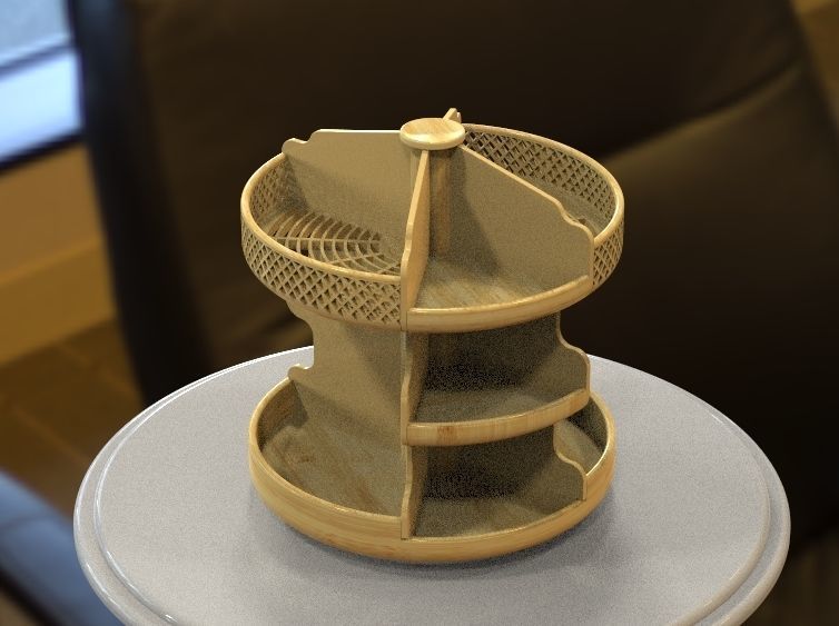 Wooden Kitchen or Restroom Food Organizer 3D model 3D printable | CGTrader